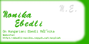 monika ebedli business card